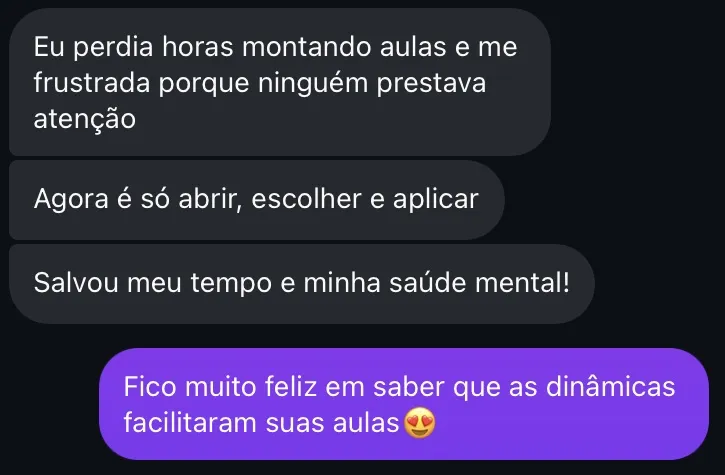 Depoimento de professora